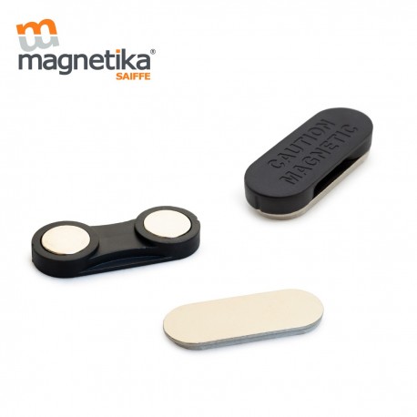 PORTA GAFETE MAGNETICO 2 IMANES 33m X 12mm X 4.5mm