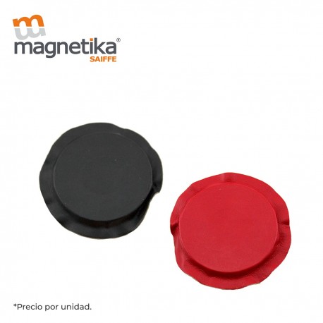 IMAN DE FERRITA CERAMICA DISCO FORRADO DE PIEL 2.800" X 1.200" X 0.330" (1 PIEZA)
